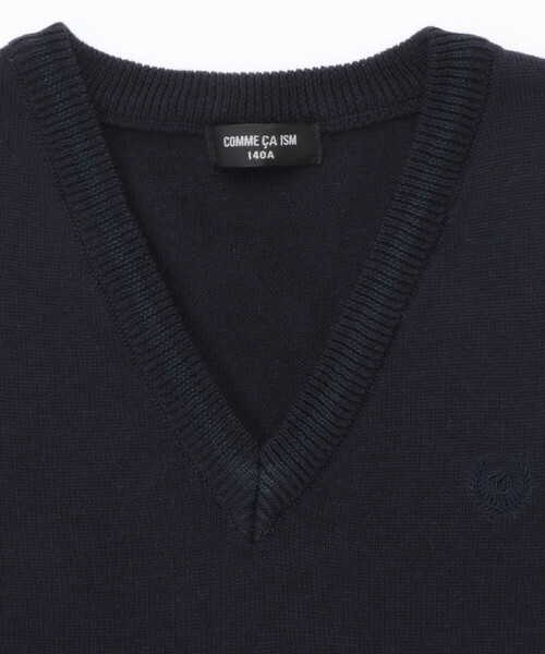 COMME CA ISM(コムサイズム)の「NEW ベーシックニットベスト(140-160cm)(ニット/セーター・キッズ・ブラック/ネイビー・140cm/150cm/160cm)」の7枚目の写真