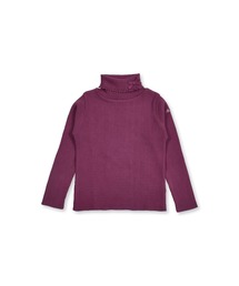 BeBe（ベベ）の「BeBe/日本製レースリボンBeBeロゴ刺繍 テレコタートルニット(80~150cm)（ニット/セーター・キッズ）」