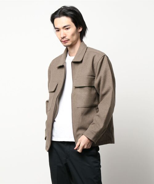 STYLEBLOCK（スタイルブロック）の「フェイクウールZIPスウィングトップブルゾンジャケット（ブルゾン・メンズ・ブラウン/ベージュ/チャコール・L/M）」の2枚目の写真