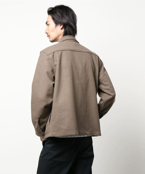 STYLEBLOCK（スタイルブロック）の「フェイクウールZIPスウィングトップブルゾンジャケット（ブルゾン・メンズ・ブラウン/ベージュ/チャコール・L/M）」の5枚目の写真