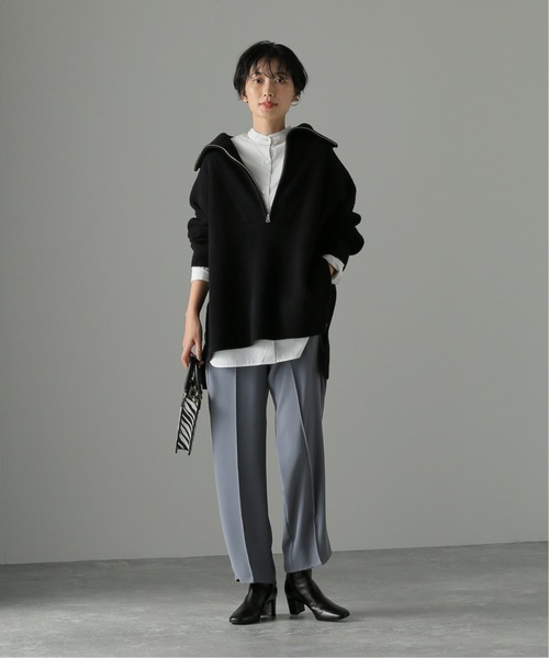 JOURNAL STANDARD(ジャーナルスタンダード)の「ウォッシャブルウール ハーフジップニット(ニット/セーター・レディース・チャコールグレー/ブラック/ホワイト系その他・FREE)」の15枚目の写真