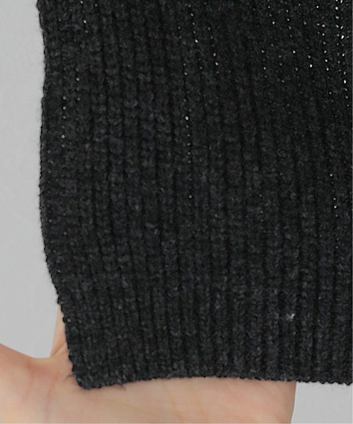 JOURNAL STANDARD(ジャーナルスタンダード)の「ウォッシャブルウール ハーフジップニット(ニット/セーター・レディース・チャコールグレー/ブラック/ホワイト系その他・FREE)」の6枚目の写真