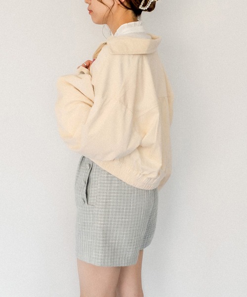 OLIVE des OLIVE（オリーブデオリーブ）の「やわらかコーデュロイブルゾン（ブルゾン・レディース・ブルー/ライトグレー/アイボリー/ライトブラウン・FREE）」の7枚目の写真