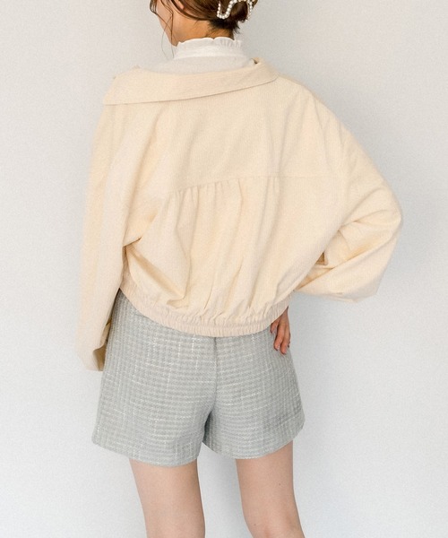 OLIVE des OLIVE（オリーブデオリーブ）の「やわらかコーデュロイブルゾン（ブルゾン・レディース・ブルー/ライトグレー/アイボリー/ライトブラウン・FREE）」の22枚目の写真