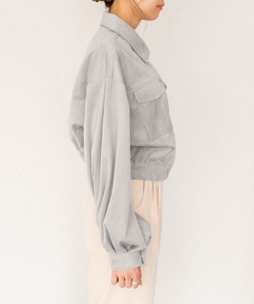 OLIVE des OLIVE（オリーブデオリーブ）の「やわらかコーデュロイブルゾン（ブルゾン・レディース・ブルー/ライトグレー/アイボリー/ライトブラウン・FREE）」の14枚目の写真