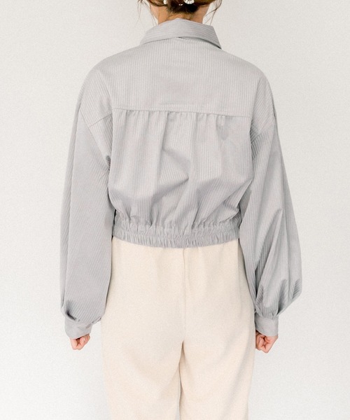 OLIVE des OLIVE（オリーブデオリーブ）の「やわらかコーデュロイブルゾン（ブルゾン・レディース・ブルー/ライトグレー/アイボリー/ライトブラウン・FREE）」の12枚目の写真