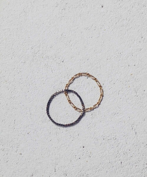 and cloud（アンドクラウド）の「Venetian Chain/Curb Chain Set Ring（リング・レディース・ゴールド系その他/シルバー系その他・S/M）」の11枚目の写真