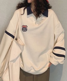 meJane | GOLD FISH96ロゴワッペンビックシルエットポロシャツ【ZOZOTOWN限定】(ポロシャツ)