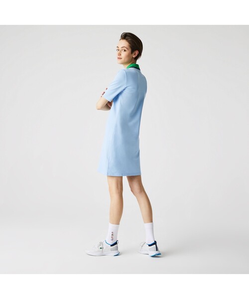 LACOSTE(ラコステ)の「セミファンシーポロドレス(シャツワンピース・レディース・ライトブルー・38/40/34/36)」の3枚目の写真