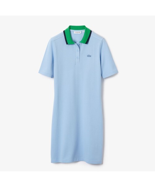 LACOSTE(ラコステ)の「セミファンシーポロドレス(シャツワンピース・レディース・ライトブルー・38/40/34/36)」の5枚目の写真