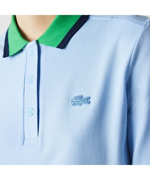 LACOSTE(ラコステ)の「セミファンシーポロドレス(シャツワンピース・レディース・ライトブルー・38/40/34/36)」の6枚目の写真