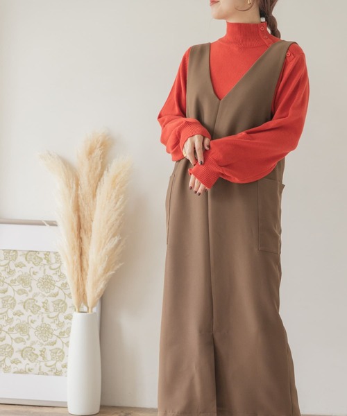 ITEMS URBANRESEARCH(アイテムズ アーバンリサーチ)の「2WAYジャンスカ(TRツイル)(ジャンパースカート・レディース・ブラック/ブラウン・FREE)」の12枚目の写真
