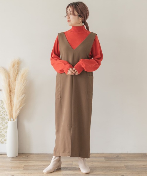 ITEMS URBANRESEARCH(アイテムズ アーバンリサーチ)の「2WAYジャンスカ(TRツイル)(ジャンパースカート・レディース・ブラック/ブラウン・FREE)」の22枚目の写真