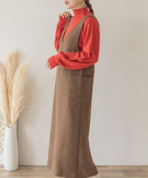 ITEMS URBANRESEARCH(アイテムズ アーバンリサーチ)の「2WAYジャンスカ(TRツイル)(ジャンパースカート・レディース・ブラック/ブラウン・FREE)」の9枚目の写真