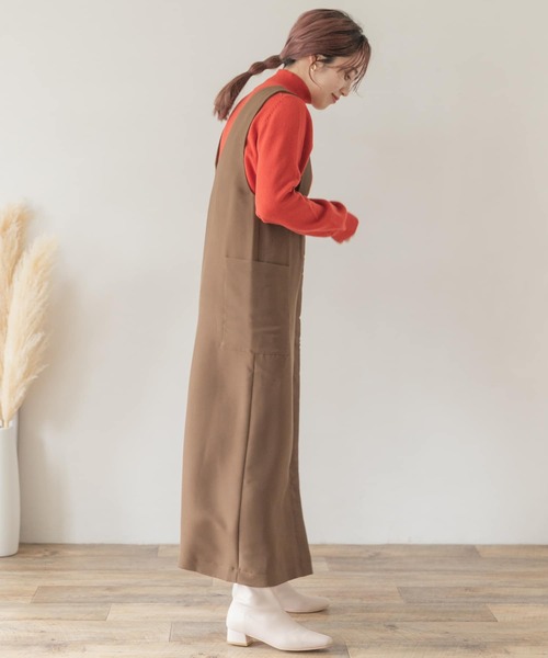 ITEMS URBANRESEARCH(アイテムズ アーバンリサーチ)の「2WAYジャンスカ(TRツイル)(ジャンパースカート・レディース・ブラック/ブラウン・FREE)」の10枚目の写真