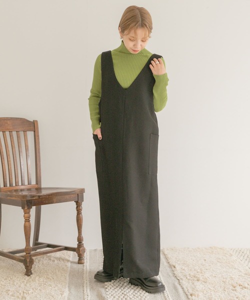 ITEMS URBANRESEARCH(アイテムズ アーバンリサーチ)の「2WAYジャンスカ(TRツイル)(ジャンパースカート・レディース・ブラック/ブラウン・FREE)」の7枚目の写真