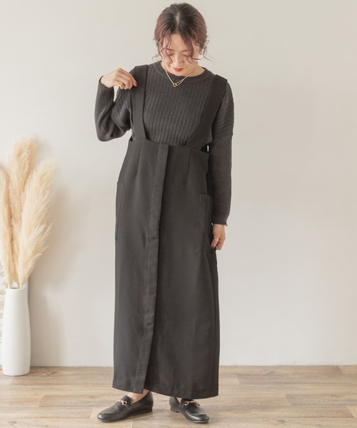 ITEMS URBANRESEARCH(アイテムズ アーバンリサーチ)の「2WAYジャンスカ(TRツイル)(ジャンパースカート・レディース・ブラック/ブラウン・FREE)」の18枚目の写真