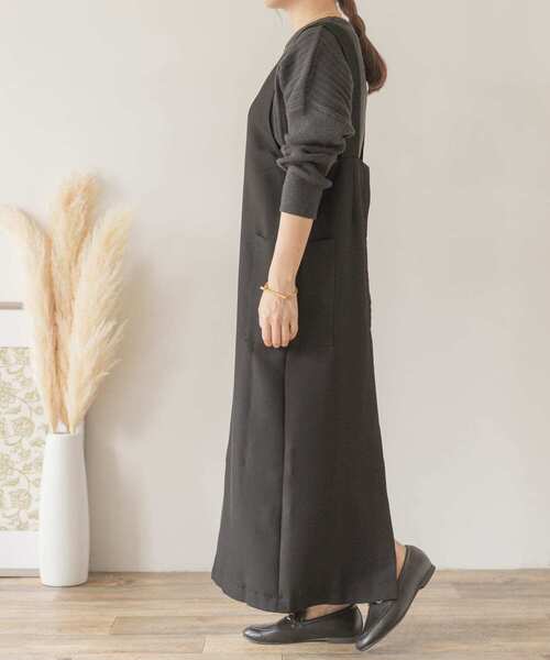 ITEMS URBANRESEARCH(アイテムズ アーバンリサーチ)の「2WAYジャンスカ(TRツイル)(ジャンパースカート・レディース・ブラック/ブラウン・FREE)」の15枚目の写真