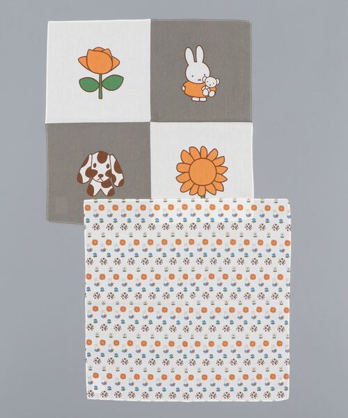 Green Parks(グリーンパークス)の「■miffy バンダナ2P SET*(ハンカチ/ハンドタオル・レディース・グリーン/イエロー/グレー・FREE)」の2枚目の写真