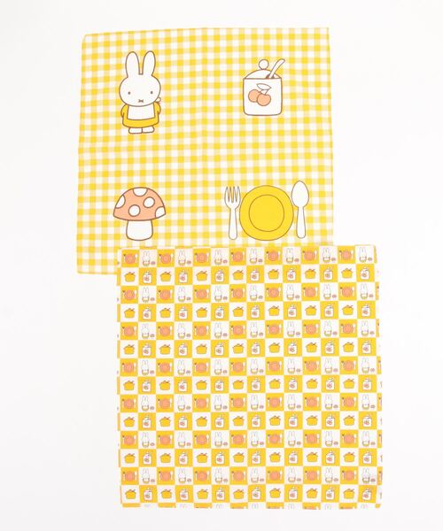 Green Parks(グリーンパークス)の「■miffy バンダナ2P SET*(ハンカチ/ハンドタオル・レディース・グリーン/イエロー/グレー・FREE)」の3枚目の写真