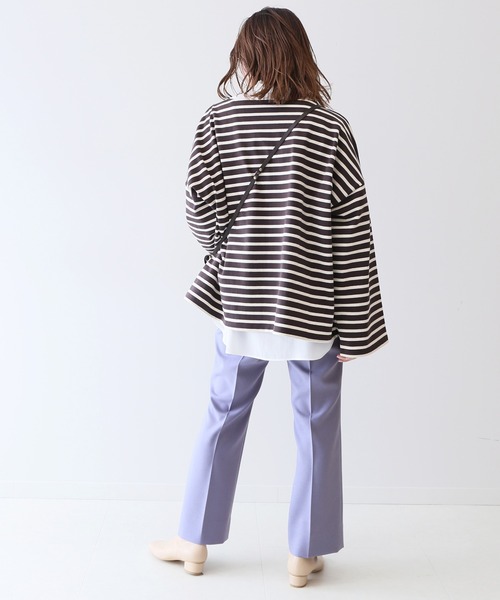 SLOBE IENA（スローブイエナ）の「起毛ツイルストレートパンツ【手洗い可能】◆（その他パンツ・レディース・グレー/ピンク/ブルー・38/36/34）」の5枚目の写真