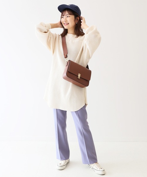 SLOBE IENA（スローブイエナ）の「起毛ツイルストレートパンツ【手洗い可能】◆（その他パンツ・レディース・グレー/ピンク/ブルー・38/36/34）」の12枚目の写真