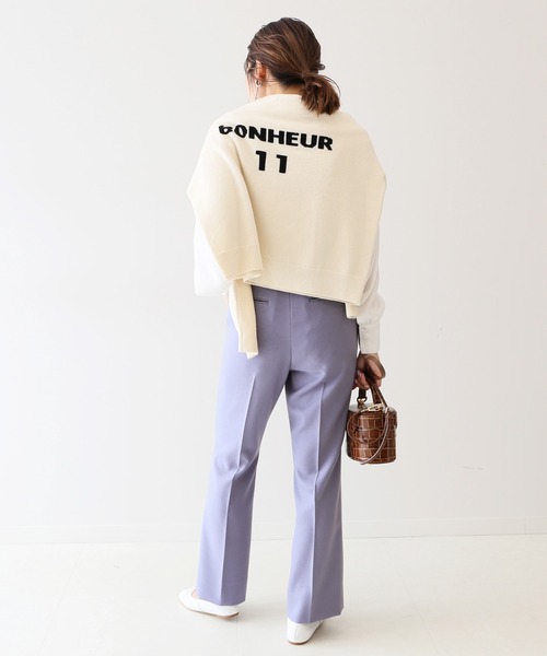 SLOBE IENA（スローブイエナ）の「起毛ツイルストレートパンツ【手洗い可能】◆（その他パンツ・レディース・グレー/ピンク/ブルー・38/36/34）」の6枚目の写真