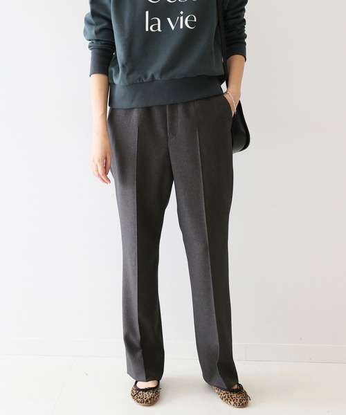 SLOBE IENA（スローブイエナ）の「起毛ツイルストレートパンツ【手洗い可能】◆（その他パンツ・レディース・グレー/ピンク/ブルー・38/36/34）」の10枚目の写真