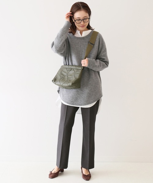 SLOBE IENA（スローブイエナ）の「起毛ツイルストレートパンツ【手洗い可能】◆（その他パンツ・レディース・グレー/ピンク/ブルー・38/36/34）」の22枚目の写真