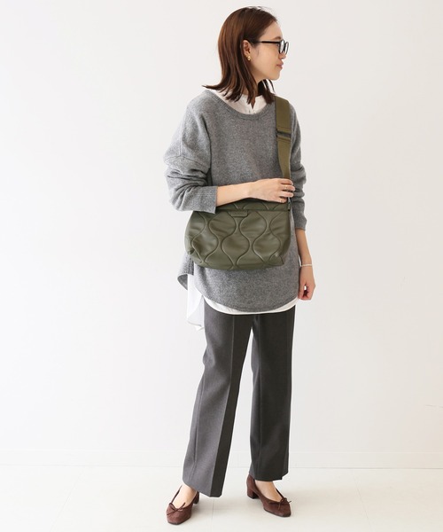 SLOBE IENA（スローブイエナ）の「起毛ツイルストレートパンツ【手洗い可能】◆（その他パンツ・レディース・グレー/ピンク/ブルー・38/36/34）」の4枚目の写真