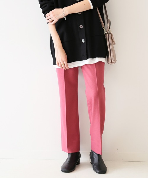 SLOBE IENA（スローブイエナ）の「起毛ツイルストレートパンツ【手洗い可能】◆（その他パンツ・レディース・グレー/ピンク/ブルー・38/36/34）」の7枚目の写真