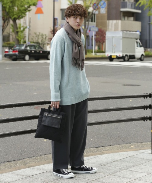 SENSE OF PLACE by URBAN RESEARCH（センスオブプレイスバイアーバンリサーチ）の「ウォッシャブルストール(40cm巾)（マフラー・メンズ・ライトグレー/ブラック/ブルー/アイボリー/ミント/モカ・ONE）」の15枚目の写真