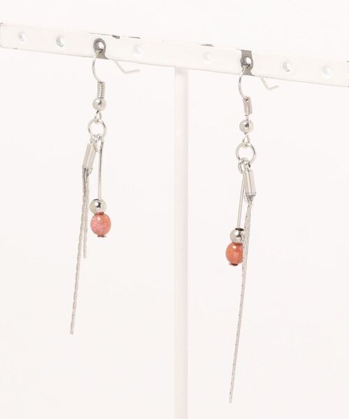 tone(トーン)の「【CouleuR】silverpink long ピアス(ピアス(両耳用)・レディース・その他・FREE)」の1枚目の写真