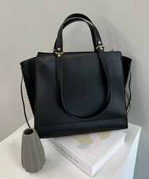 un dix cors | 大人気　2WAYハンドルかがりステッチバッグ(ハンドバッグ)