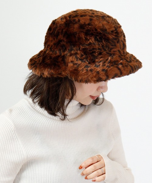 Sense of Grace（センスオブグレース）の「FOURRURE HAT フェイクファー バケットハット（ハット・レディース・ブラック/ベージュ/ブラウン/アイボリー/ダークベージュ/チャコールグレー/ホワイト・FREE）」の15枚目の写真
