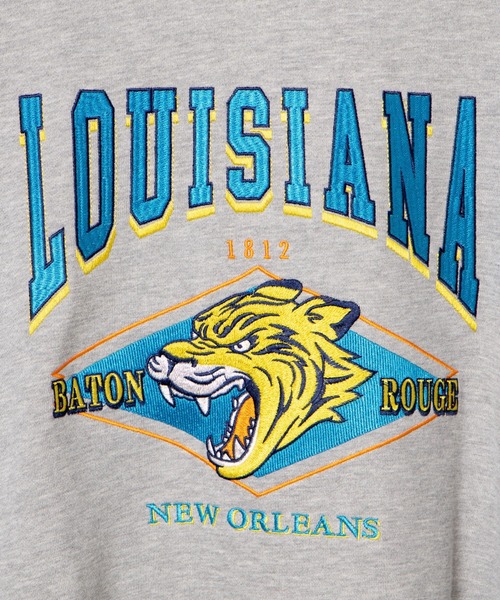 WEGO（ウィゴー）の「WEGO/ヘビーウエイト チームロゴ刺繍裏起毛BIGプルオーバー（スウェット・メンズ・ブラック/ダークグリーン/杢グレー/オートミール・LARGE/MEDIUM）」の14枚目の写真