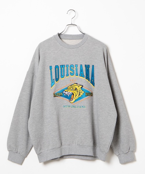 WEGO（ウィゴー）の「WEGO/ヘビーウエイト チームロゴ刺繍裏起毛BIGプルオーバー（スウェット・メンズ・ブラック/ダークグリーン/杢グレー/オートミール・LARGE/MEDIUM）」の18枚目の写真