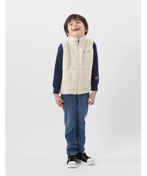 Champion(チャンピオン)の「【Champion/チャンピオン】キッズ ベーシック ジップベスト(ベスト・キッズ・ブラウン/ブラック/アイボリー/ネイビー・110/130/100/120/150/140/160)」の10枚目の写真