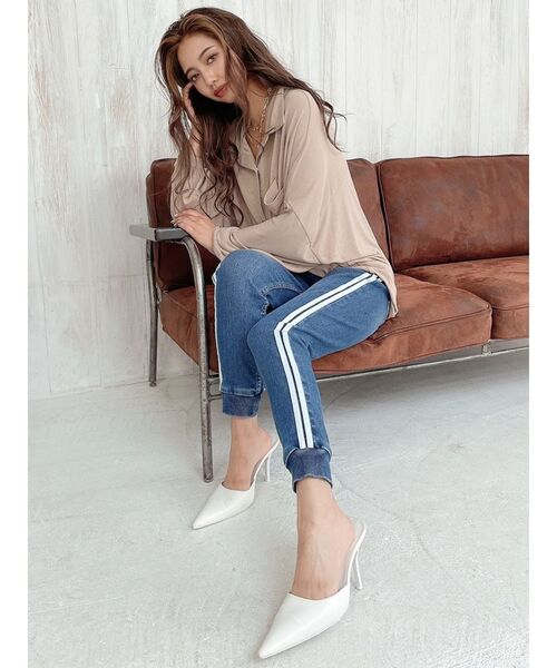 GYDA（ジェイダ）の「カットルーズシャツ（シャツ/ブラウス・レディース・オフホワイト/ベージュ・FREE）」の6枚目の写真