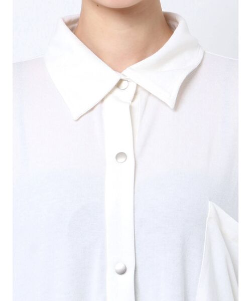 GYDA（ジェイダ）の「カットルーズシャツ（シャツ/ブラウス・レディース・オフホワイト/ベージュ・FREE）」の17枚目の写真