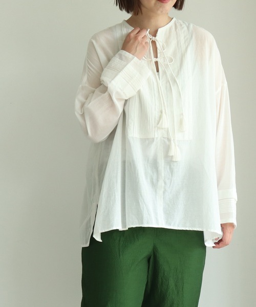 yuni（ユニ ）の「sushi boil pintuck wide ブラウス（シャツ/ブラウス