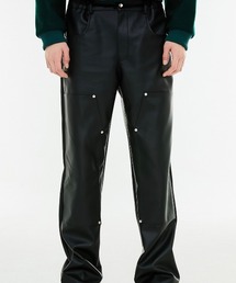 ANOTHERYOUTH | 【ANOTHERYOUTH/アナザーユース】leather carpenter pants/レザーパンツ スリムパンツ(その他パンツ)
