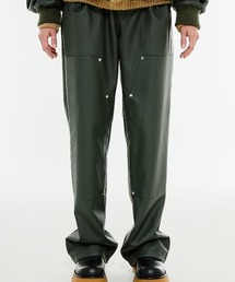 【ANOTHERYOUTH/アナザーユース】leather carpenter pants/レザーパンツ スリムパンツ