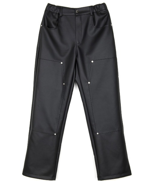 ANOTHERYOUTH（アナザーユース）の「【ANOTHERYOUTH/アナザーユース】leather carpenter pants/レザーパンツ スリムパンツ（その他パンツ・メンズ・ブラック/ダークグリーン・ONE SIZE）」の14枚目の写真