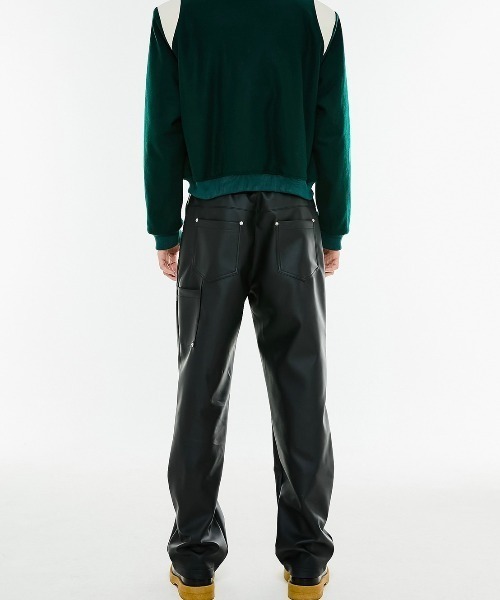 ANOTHERYOUTH（アナザーユース）の「【ANOTHERYOUTH/アナザーユース】leather carpenter pants/レザーパンツ スリムパンツ（その他パンツ・メンズ・ブラック/ダークグリーン・ONE SIZE）」の9枚目の写真