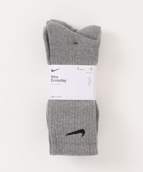 NIKE（ナイキ）の「《NIKEアパレル》ナイキ 3P エブリデイ クッション クルー ソックス（ソックス/靴下・メンズ・ブラック/マルチ/ホワイト/グレー・25-27/23-25/27-29/21-23）」の3枚目の写真