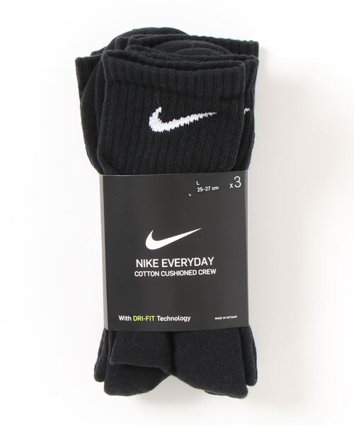 NIKE（ナイキ）の「《NIKEアパレル》ナイキ 3P エブリデイ クッション クルー ソックス（ソックス/靴下・メンズ・ブラック/マルチ/ホワイト/グレー・25-27/23-25/27-29/21-23）」の9枚目の写真