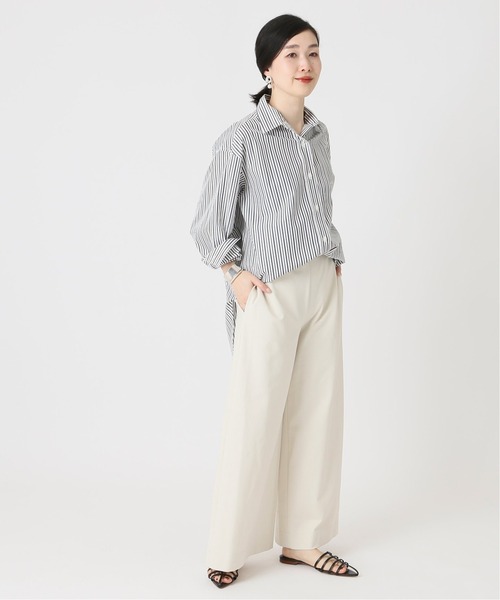 THOMAS MASON(トーマス メイソン)の「THOMAS MASON ロングシャツ◆(シャツ/ブラウス・レディース・ホワイト/ブラック/サックスブルー・FREE)」の4枚目の写真