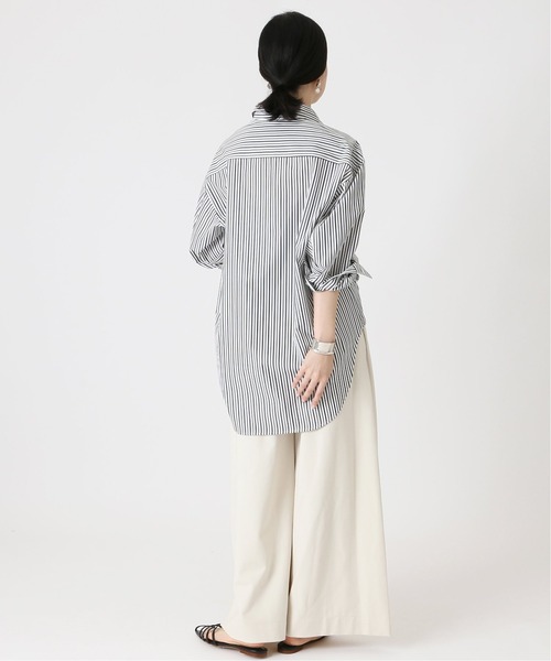 THOMAS MASON(トーマス メイソン)の「THOMAS MASON ロングシャツ◆(シャツ/ブラウス・レディース・ホワイト/ブラック/サックスブルー・FREE)」の8枚目の写真