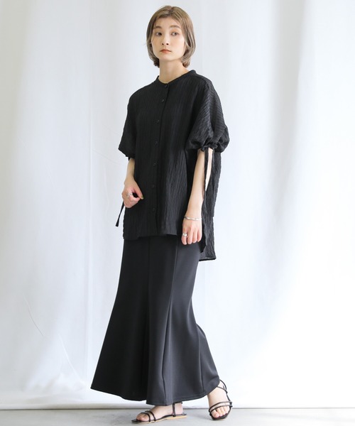 select MOCA（セレクトモカ）の「ドロストスリーブジャガードブラウス（シャツ/ブラウス・レディース・ホワイト/ブラック/ブルー・FREE）」の17枚目の写真